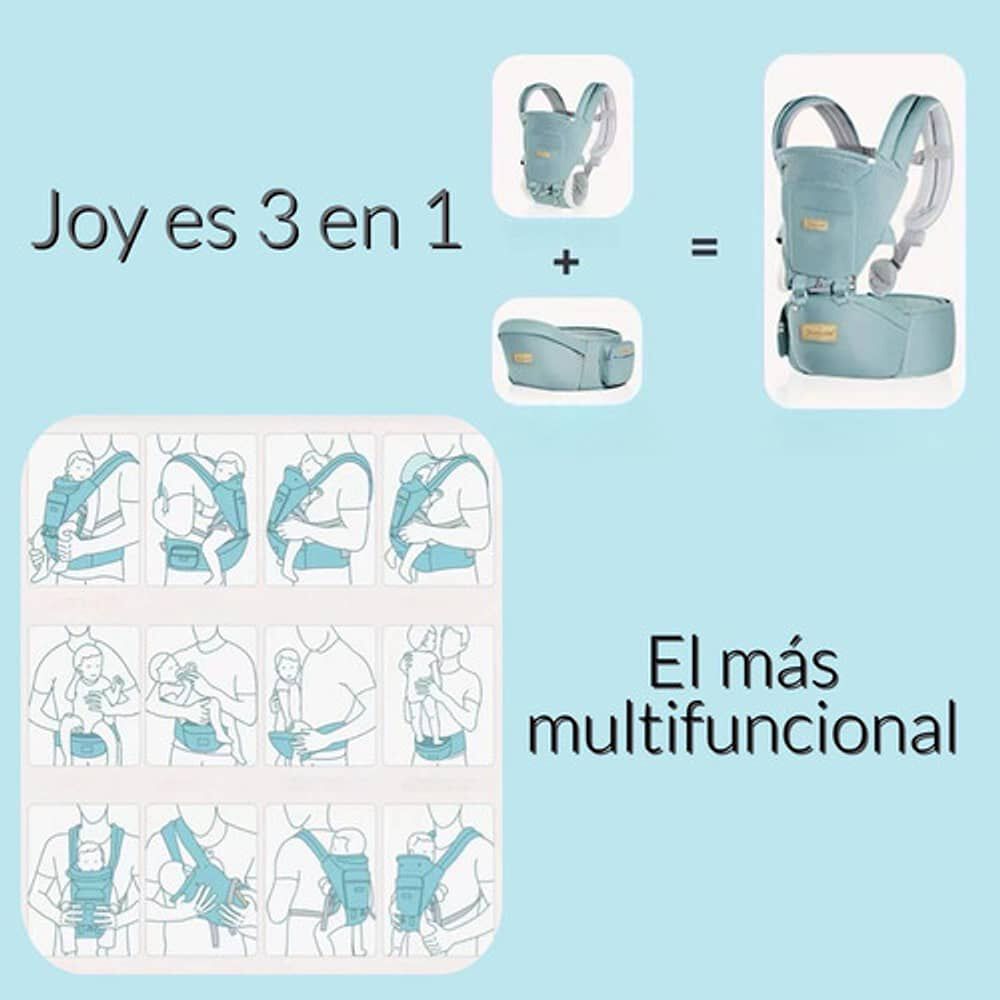 Portabeb&eacute; Ergon&oacute;mico Multifuncional 3 En 1 Lubabycas Azul image number 4.0